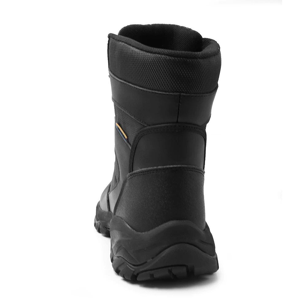 Genuine Leather Rubber Outsole Black Color Customized Man Police Army Military Boots