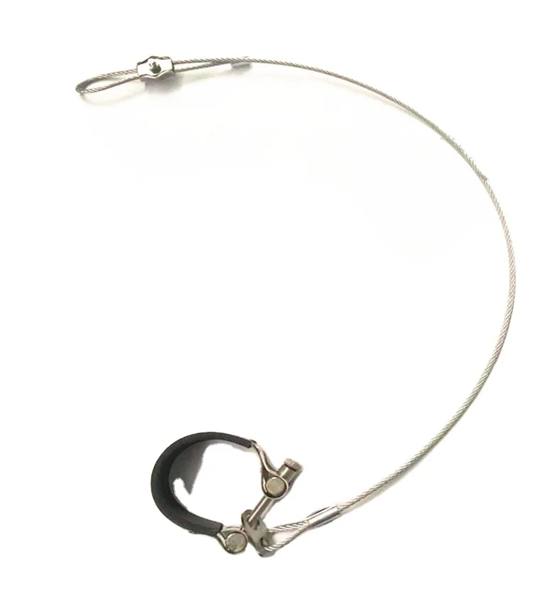 stay wire with locking wire clips/fasten Locking Eyelet Safety cable drill pipe safety clamp whipcheck