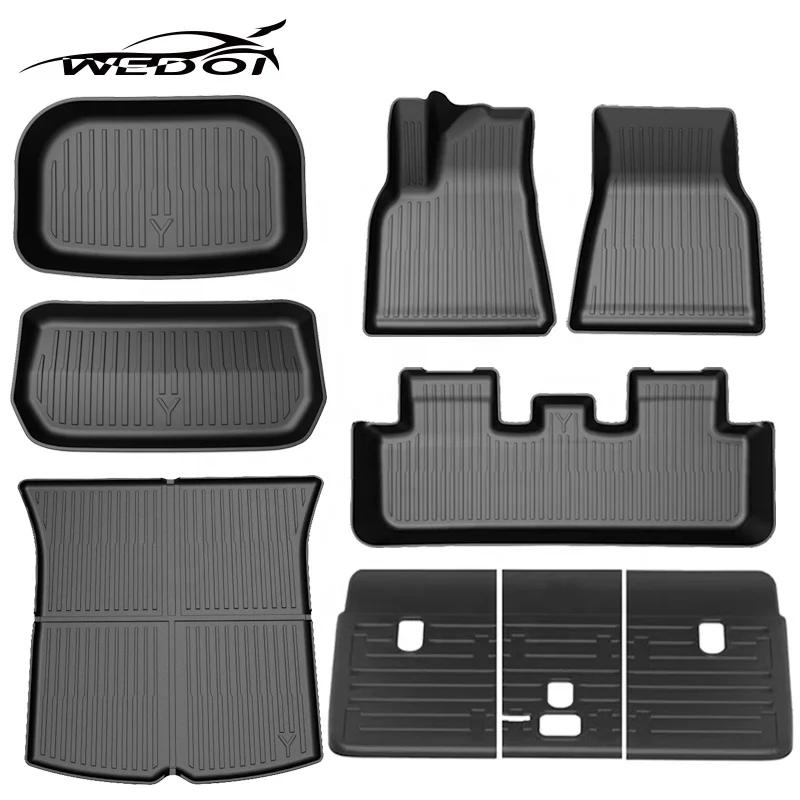 New All Weather 3D Car Mats For Tesla Model Y Customized Car Floor Mat For 2022 Model Y Back Seat Cover Mats Car Accessories