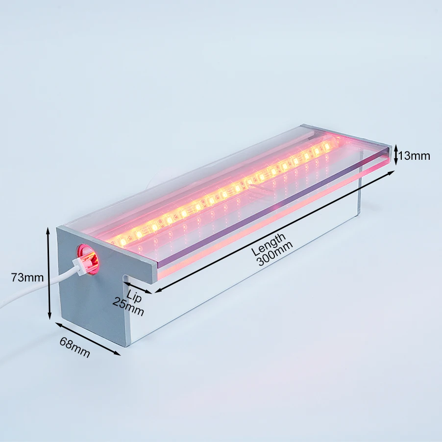 Acrylic L30cm Garden Outdoor Pool Waterfall LED Lights Modern Design Style Yard Backyard Park Usage Swimming Pool Water Fall