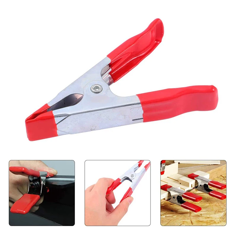 DIY Non-slip 2inch/4inch/6inch Wood Working Heavy Duty Metal  Clip Steel Spring Clamps