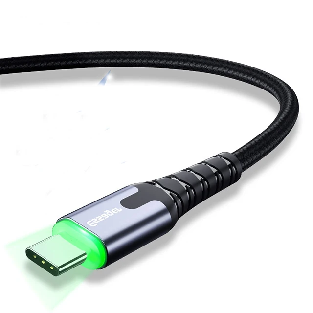 Essager LED USB Cable Type-C Fast Charging 3A USBC Type-C Cable for Xiaomi  Samsung Mobile Phone Cable