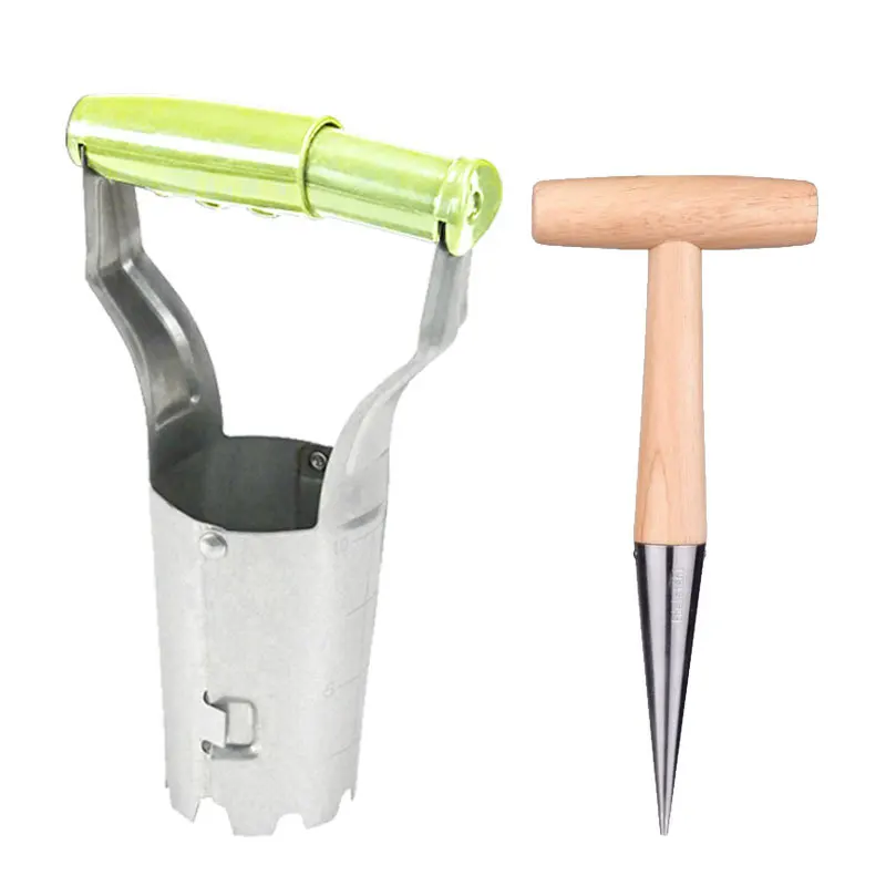 2pcs Gardening tools vegetable planting flower transplanter seeder punch agricultural tools seedling lifter