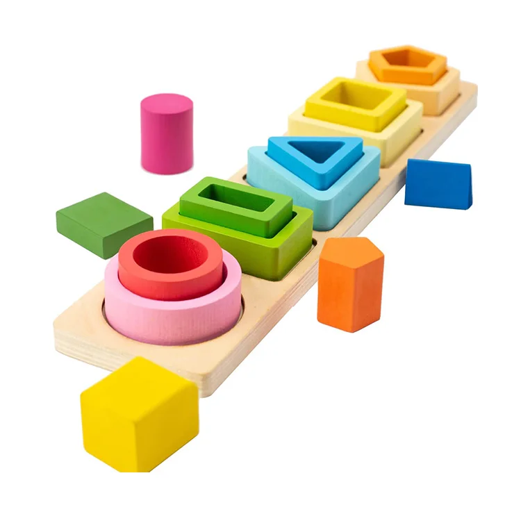 Montessori Toys for 3+ Year Old Boys Girls Wooden Sorting & Stacking Toys for Baby Toddlers Preschool Kids Gifts
