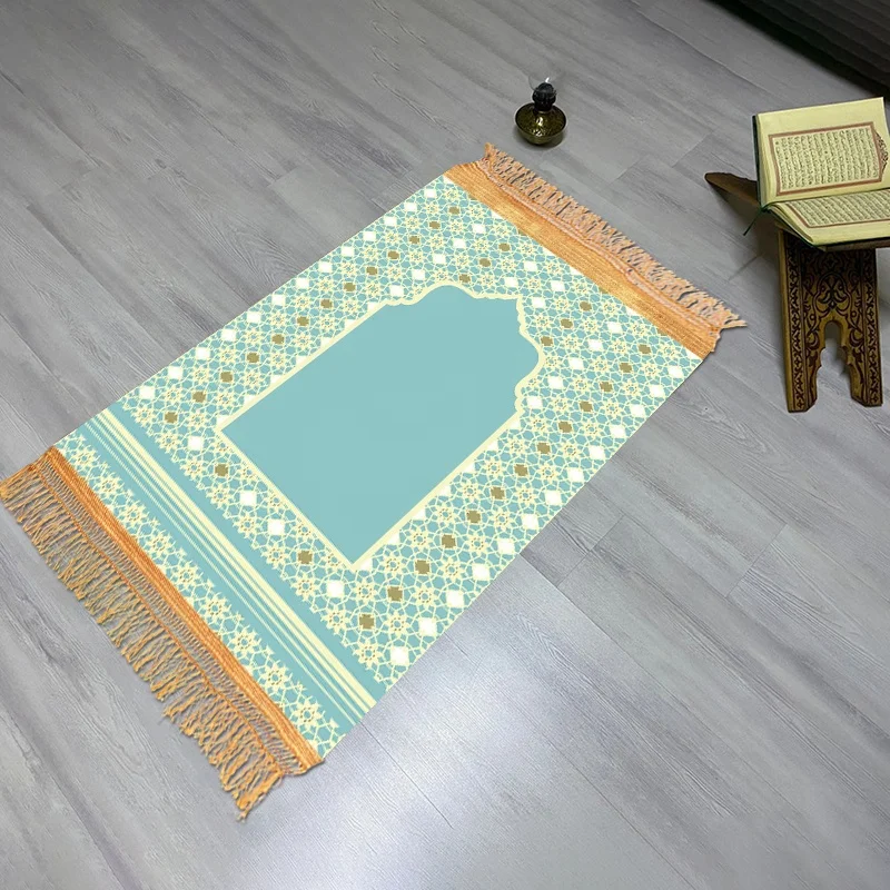 Prayer Mat Printed Design Rug Carpet 3d Printing Prayer Rug Poly Bags Prayer Mat for Muslim Rectangle Formaldehyde SUNRISE AZO