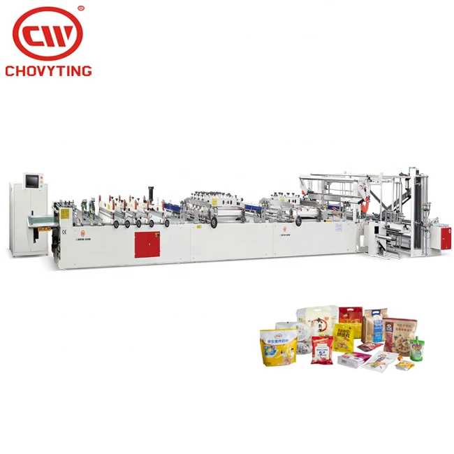 
Multi functional plastic three side sealing laminated film doypack pouch bag making machine manufacturer 