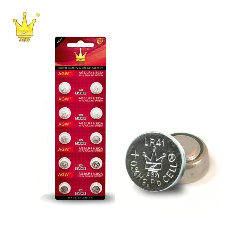 CROWN A High capacity  LR41 AG3 392a button cell battery holder cover switch