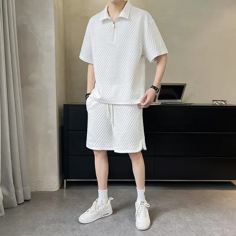 Five quarter sleeve new five quarter pants fashion lazy casual suit summer men