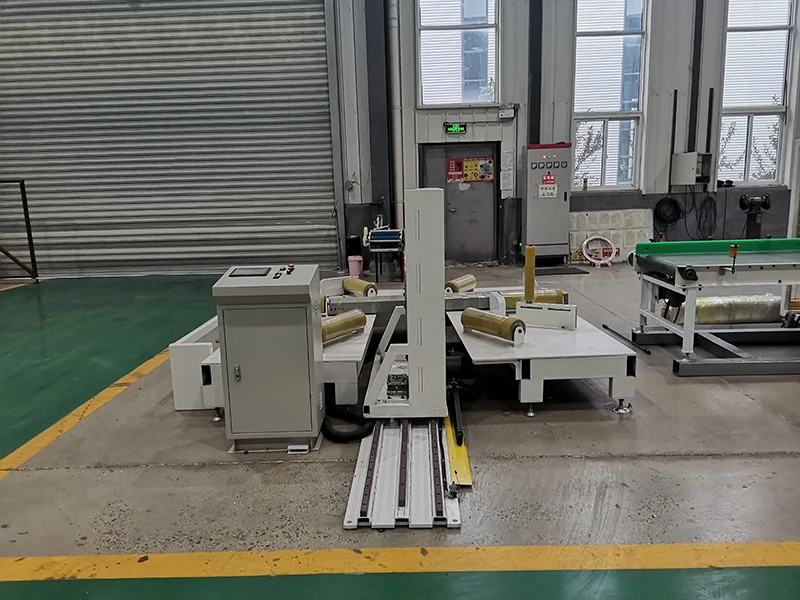 Automatic horizontal steel wire tire hose tube coil ring stretch film wrapping machine.jpg