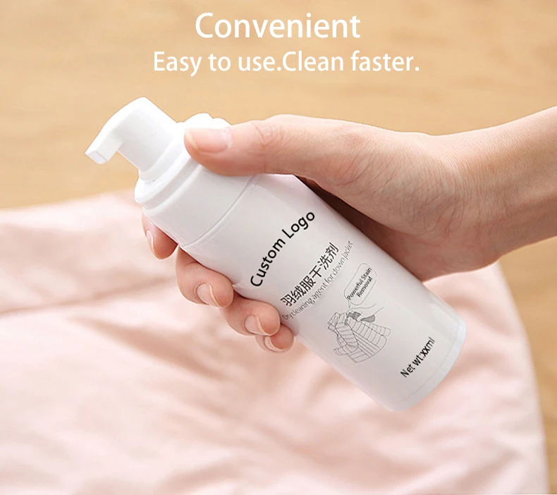Custom Private Label Down Jacket Detergent Dry Deep Cleaning Foam Agents Collar Cleaner Liquid Spray