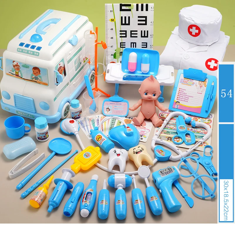 Plastic Pretend Doctor Bag Kid Dentist Role Play Children Education Medicine Box Kit Tools Doctor Set Toy For Girls