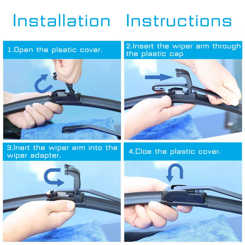 Car Windshield Wiper blade frameless universal rubber  soft wiper Boneless wipers  by  manufacturer