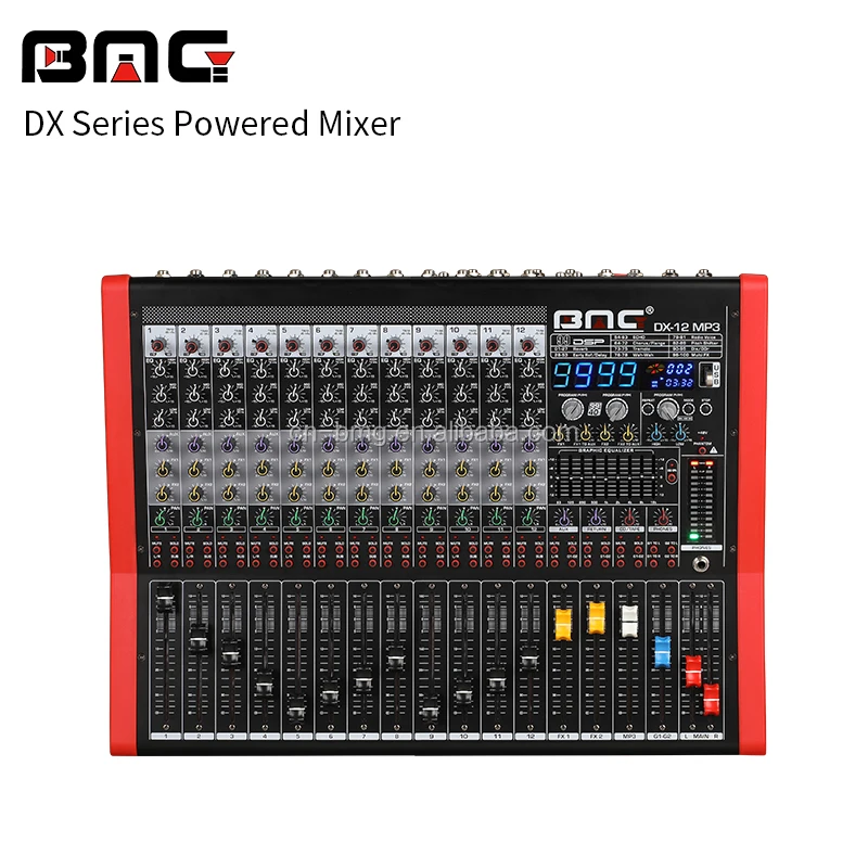 BMG professional powered mixing console Audio mixer with DSP USB Amplifier with New Blueteeth Function for Background