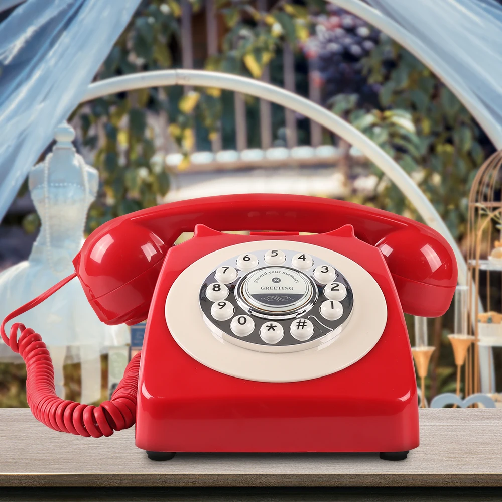 Modern Guestbook Telephone Audio Guest Book Phone Blue Red Yellow Wedding Audio-guest-book  Audio Guest Book Phone