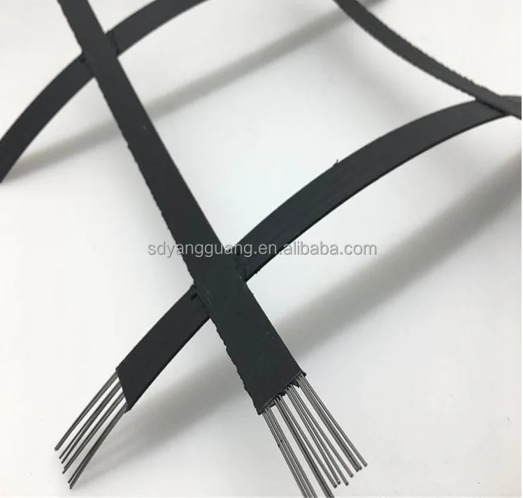 HDPE PP Welded Steel wire Geogrid 150KN 10cm mesh road reinforcement/ stabilizer