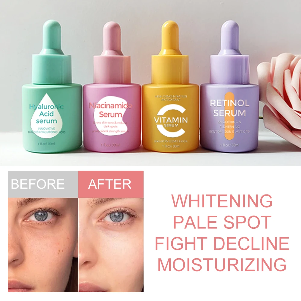 OEM ODM Private Label 100% Natural Whitening Vitamin C Serum for Face Pore Shrinking Serum