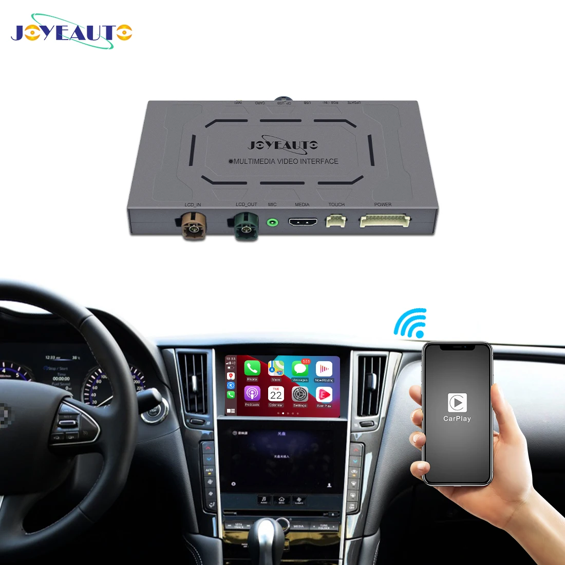  Автоматический беспроводной интерфейс JoyeAuto Apple CarPlay Android для Infiniti Q50 Q60 Q50L