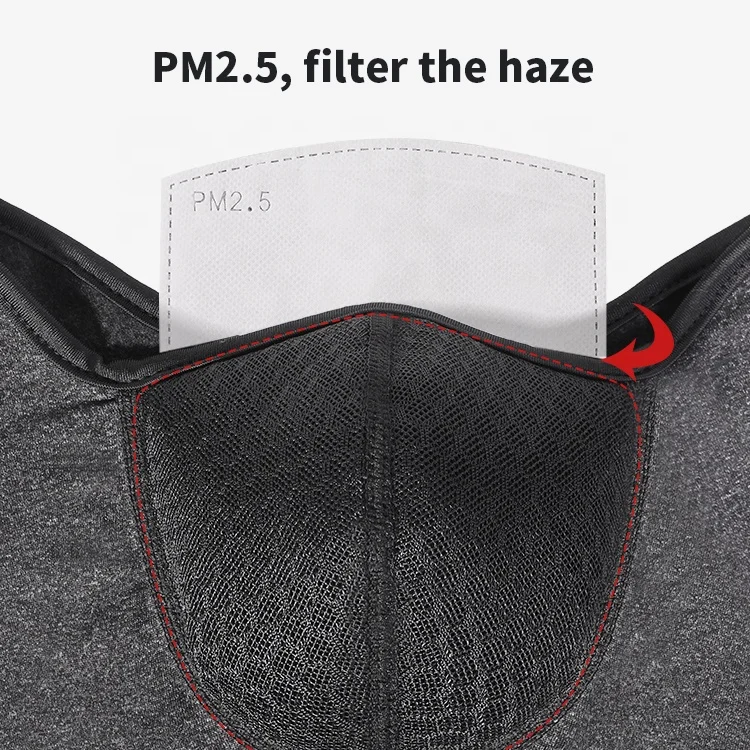 GJ DTJ24 Winter Windproof Warmer Flliter Haze Outdoor Sports Cycling Earloop Bandana Ski Mask for Men Women