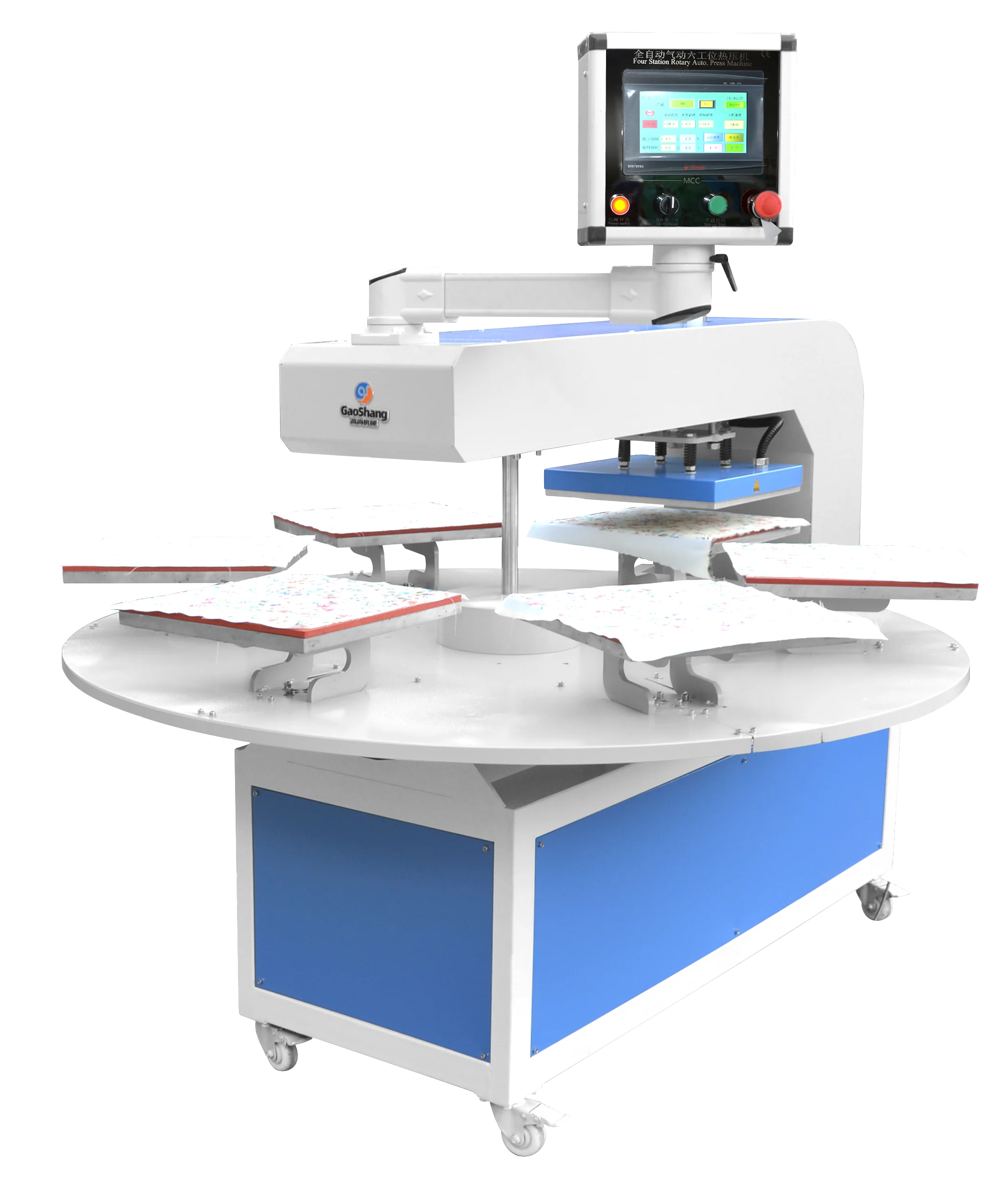 2024 New Best Selling Full Automatic Rotating Carousel 6 Platens Heat Transfer Machine For T Shirt robotic 6 station heat press
