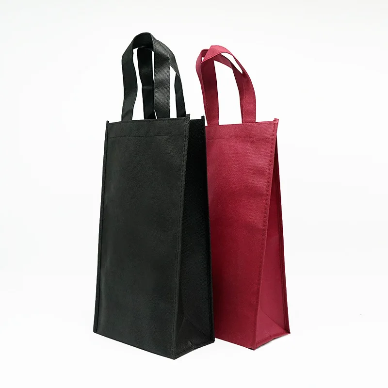 Best sell non-woven wine tote bag personalized wine gift bags single wine bottle bags
