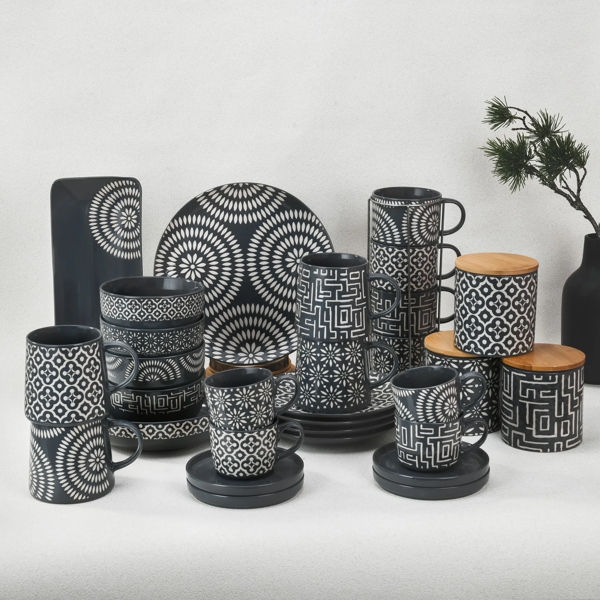 2024 New Bone China Coffee Tea Cup mug sets Ceramic cup set porcelain Coffee and Tea Sets