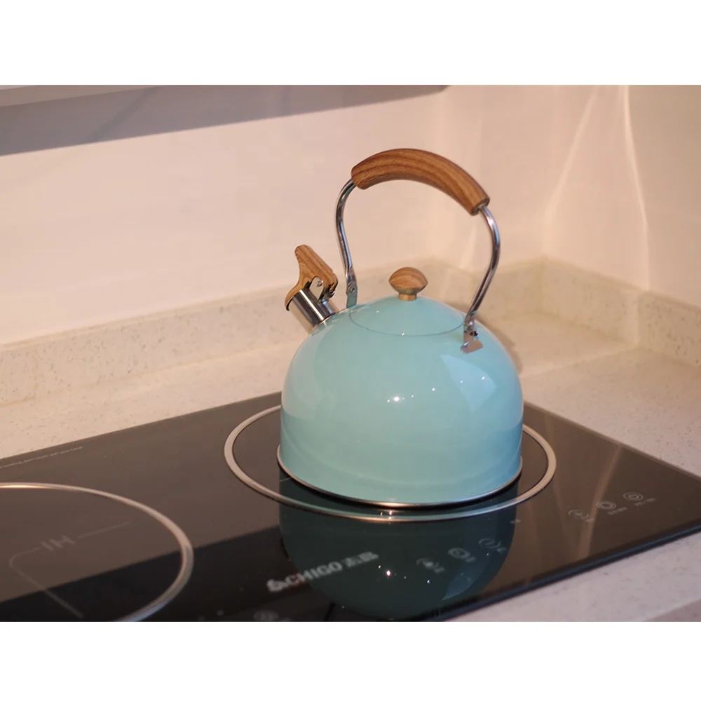 2.5 QT / 80 OZ, Blue Teapot, Universal Base for Induction, Whistling Tea Kettle