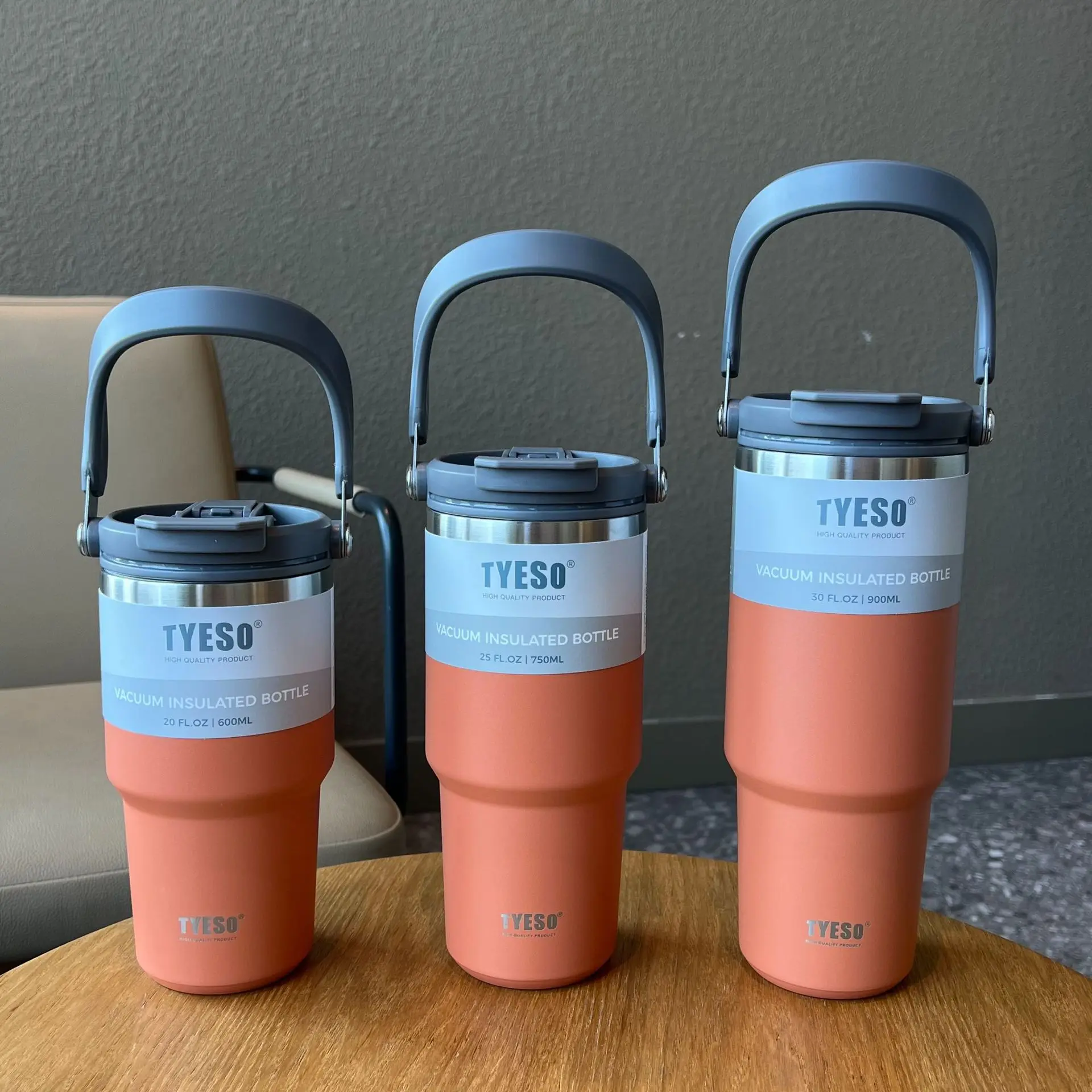 Factory Price Wholesale Ideas Classical Ice flow Flip Tumbler Stainless Steel Tumbler With Handle And Straw