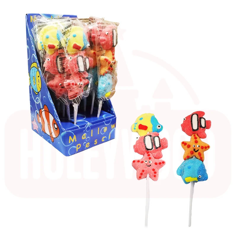 HOLEYWOOD Mini Marshmallow Strings 33g Cute Casual Holiday Treat Box Packaging Fruity Flavor & Sweet Candy Marine Animal Design
