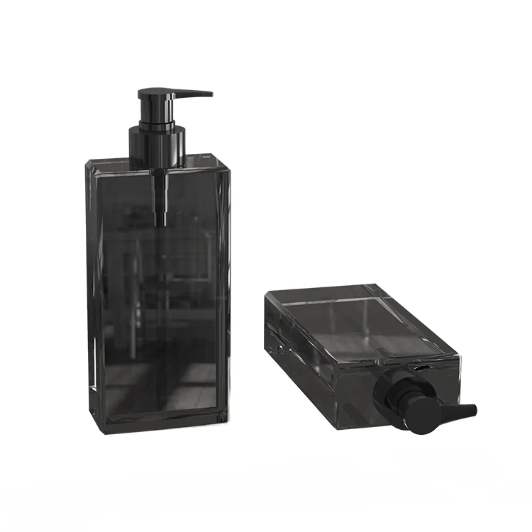 Empty amber pet plastic cosmetic bottles and jars with Lotion Pump Dispenser