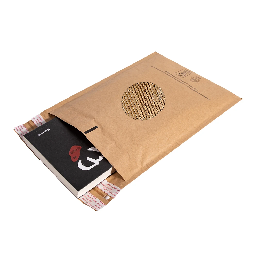 Compostable Honeycomb Padded Kraft Paper Express Envelope Mailer Biodegradable Shockproof Mailing Bags