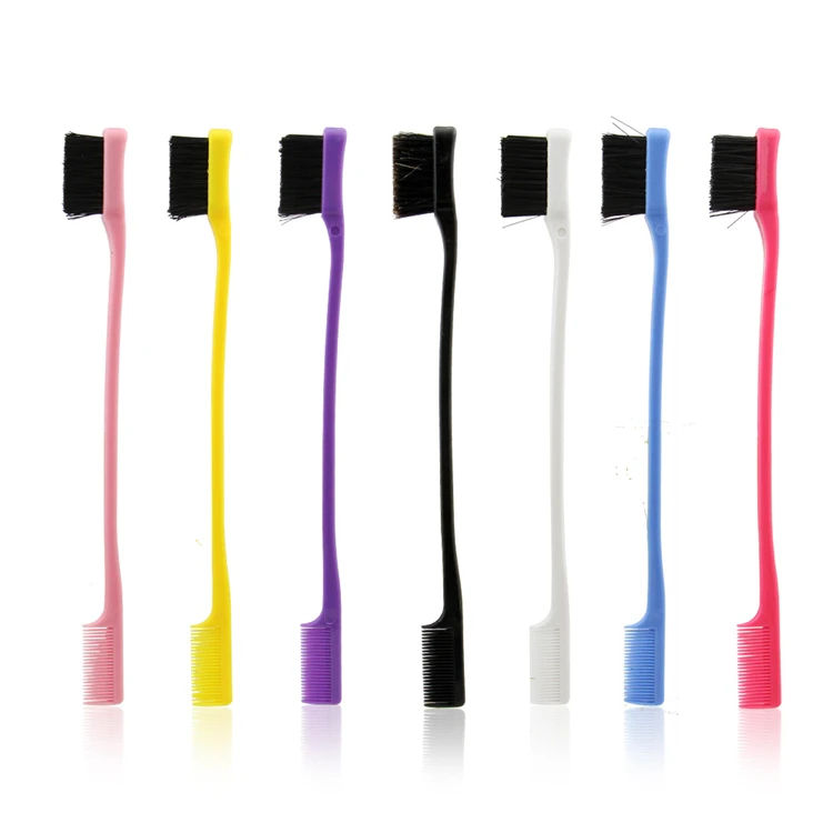 
Double Sided Hair Edge Control Brushes Comb Eyebrow Brushes with Comb 