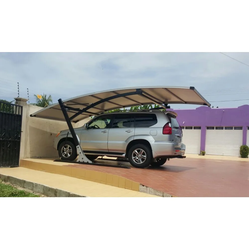 Double size carport with PVDF roof tent for car awning canopy