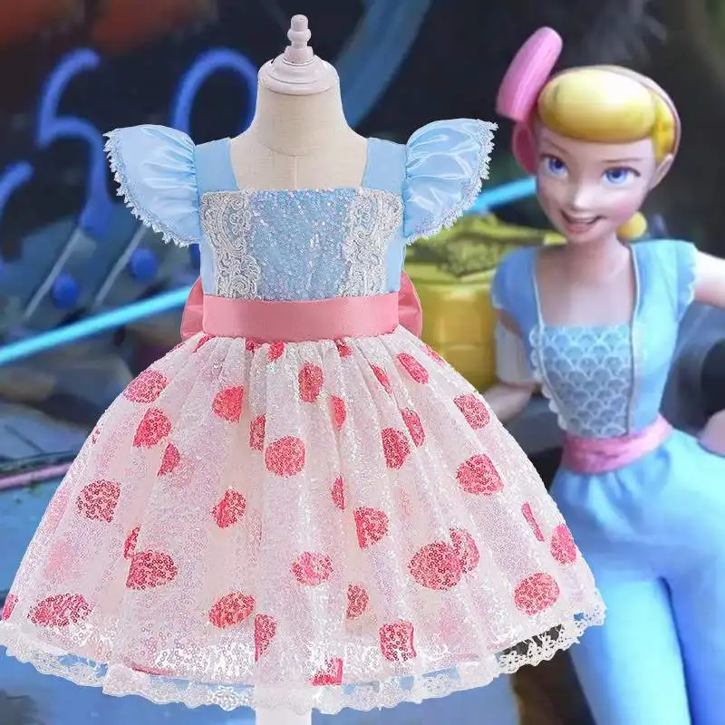 2024 Elsa Anna Snow White Princess Dress Birthday Party Sofia Belle Rapunzel Princess Dress Costume For Girl