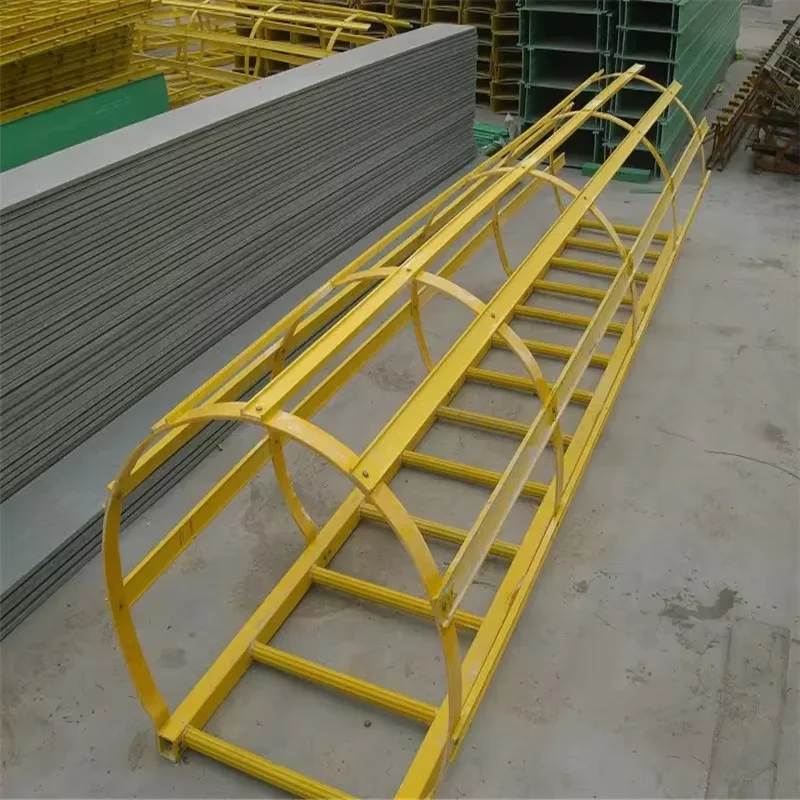 Customize Outdoor Galvanized Steel Powder Coated Emergency Escape Ladder Anti-Rust