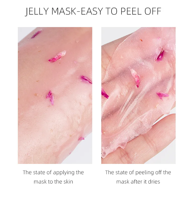 Wholesale Korean Natural Organic Anti Aging Anti Wrinkle Acne Control Oil Control Moisturizing Rose Jelly Facial Mask Powder