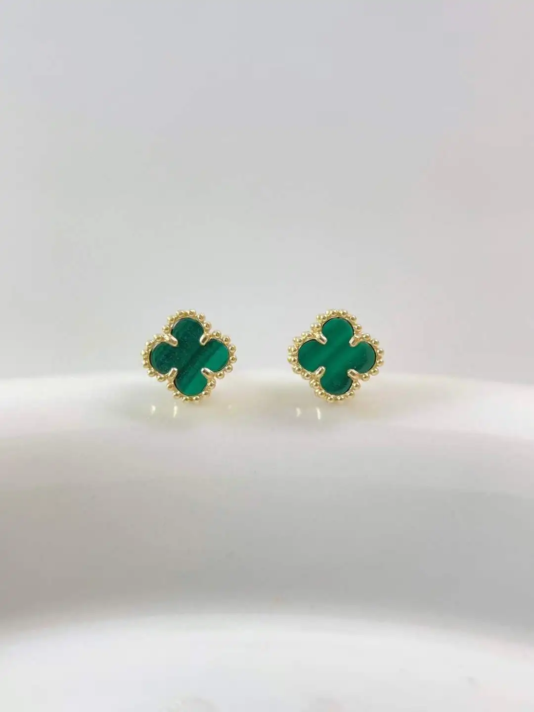 Lerca New Arrival 7MM Clover Earring AU750 18K Real Yellow Gold Earring Popular Hot Selling Earrings Fine Jewelry Women Gift