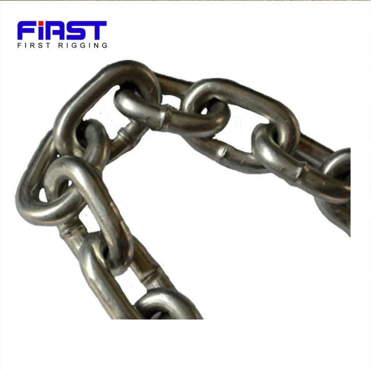 DIN5685A Short Round Link Chain Grade G30 Burring Welded Galvanized Chain with High Quality