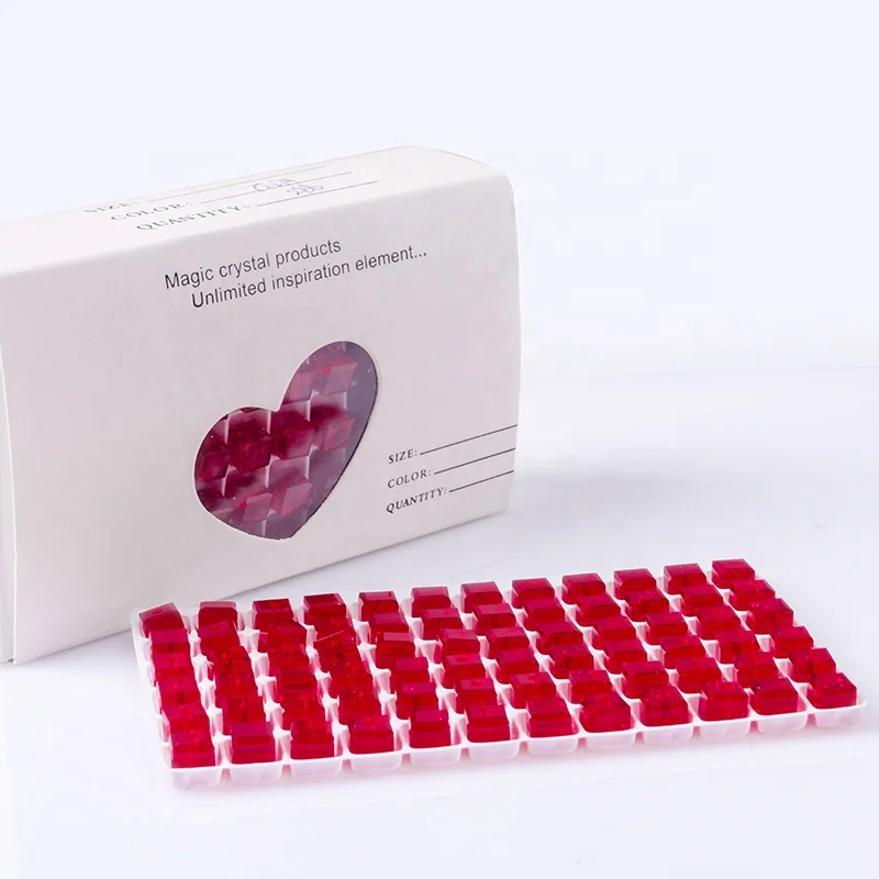 K9 Glass High Quality Cube Crystal Glass Beads For Earring