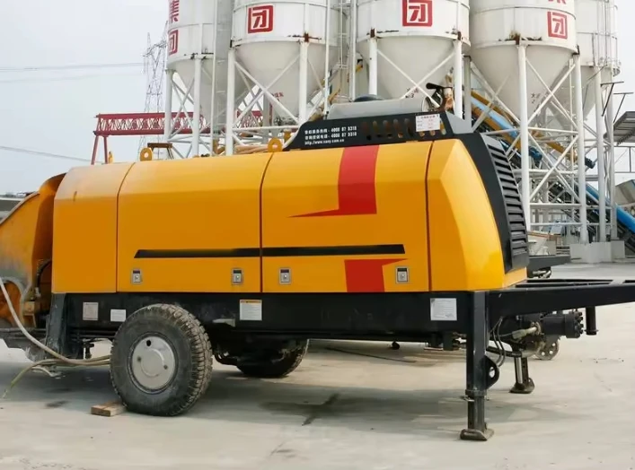 Factory price Concrete Machinery trailer mounted concrete pump HBT12020C-5S hot selling