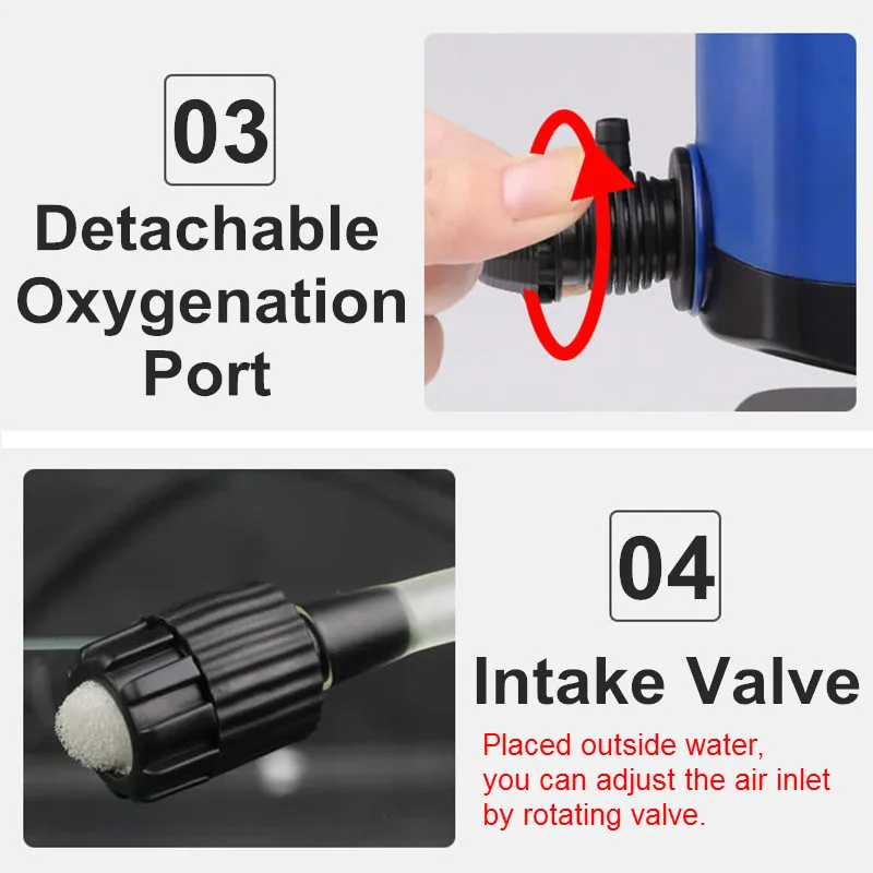 3 In 1 Submersible Aquarium Filter Silent Sunsun Fish Tank Water Pump Internal Filter Wave Maker Sponge Filter Air Pump