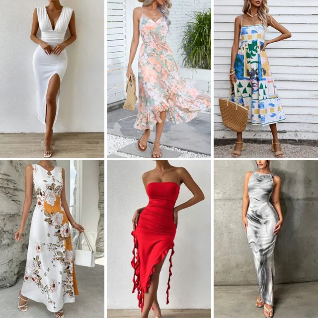 Summer New Women Clothing Popular Multi Wearing Sexy Short Mix Style Dress Cheap Casual Women Ladies Short Dress Random