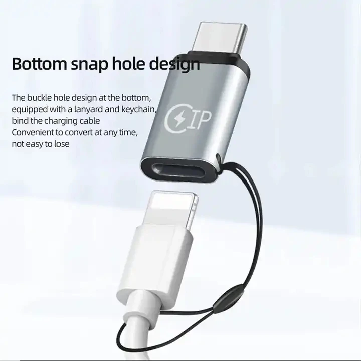 Mobile Phone Adapter USB 8 pin to USB C Charging Data Cable Converter For iPhone 12 11 Xiaomi Android Tablet Converter