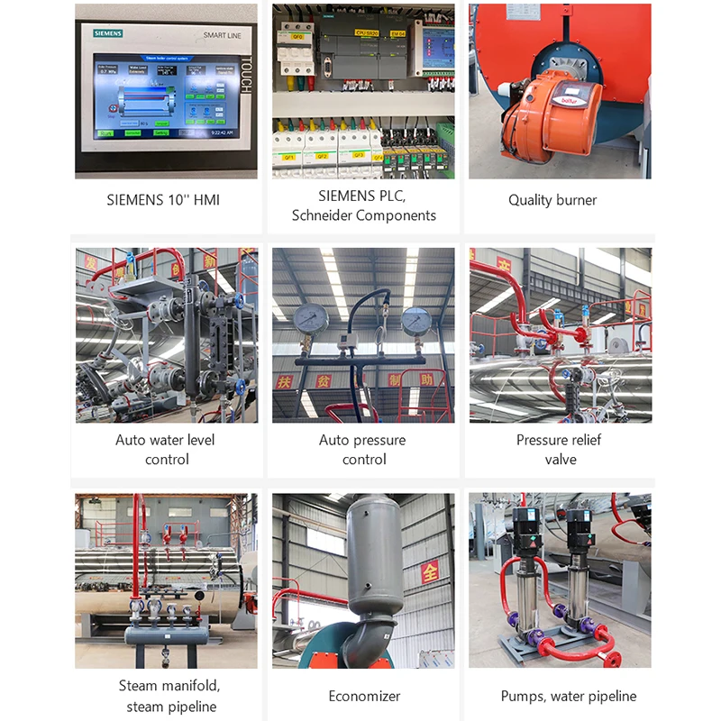 High quality 0.5 1 1.5 2 3 4 ton diesel oil gas fired steam boiler for Bangladesh