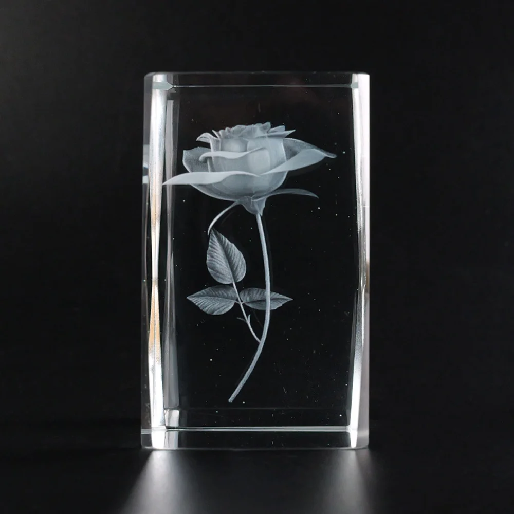 Clear Crystal Paperweight Souvenir Chinese Zodiac Horse Animal K9 Crystal Etched Paperweight