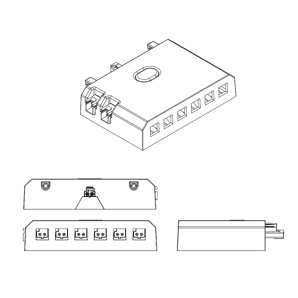 Wireless RF2.4G warm white to cold white double CCT  synchronous dimmer LED CONTROL BOX