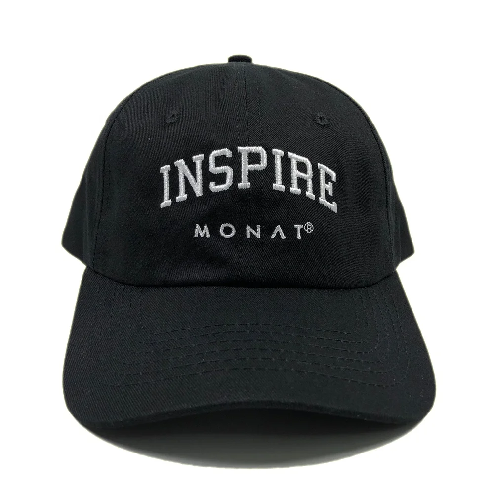 OEM men black embroidery baseball hats no structure adjustable six panel golf snapback caps inner tape custom streetwear cap