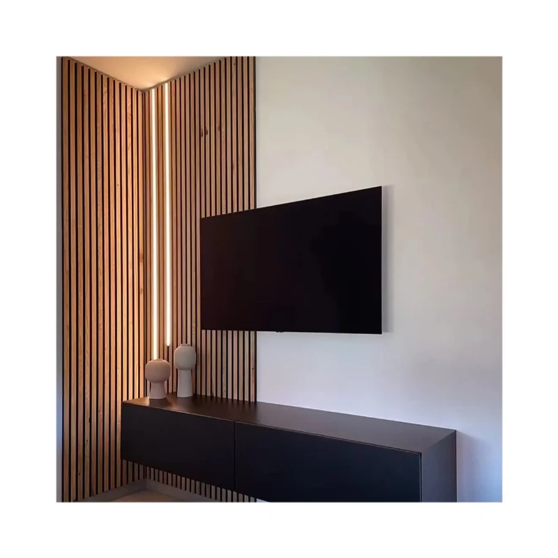 2400*600mm Acoustic Panels Pet Acoustic Ceiling Panels Soundproof Wooden Walls Slat MDF Wall Panels For Bedroom