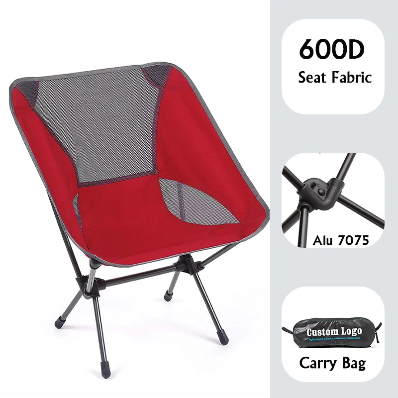 New Design Easy-carrying OEM Multi-color Cheap Outdoor Beach Picnic comfortable Lightweight Moon folding Camping Chair