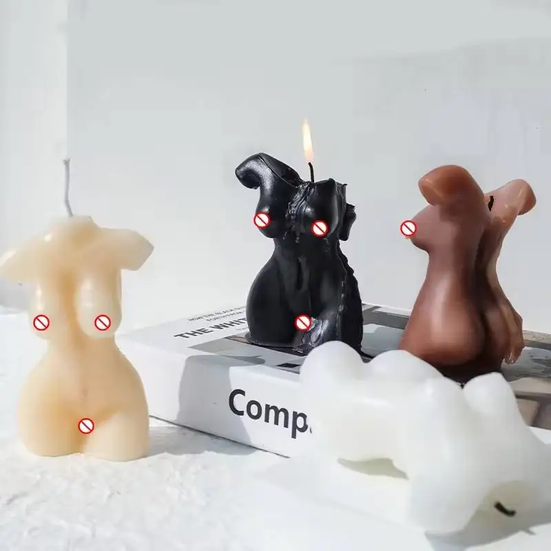 2024 Hot Sale Porn Candles Female Nude Body Shape Candles Art Sculpture Statue Soy Wax Body Shaped Massage Candles