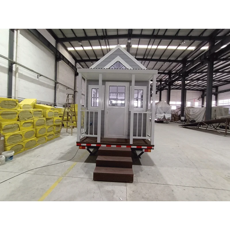 Wood Cottage Mobile Shipping Container Homes Wooden Prefabricated Modular Tiny Log House for Garden Building